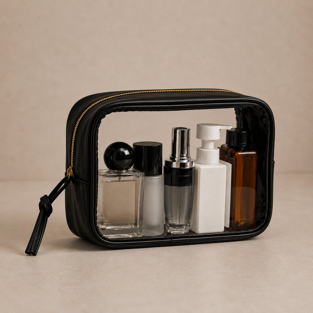 Clear Purse Organizer - Transparent Cosmetic & Travel Case