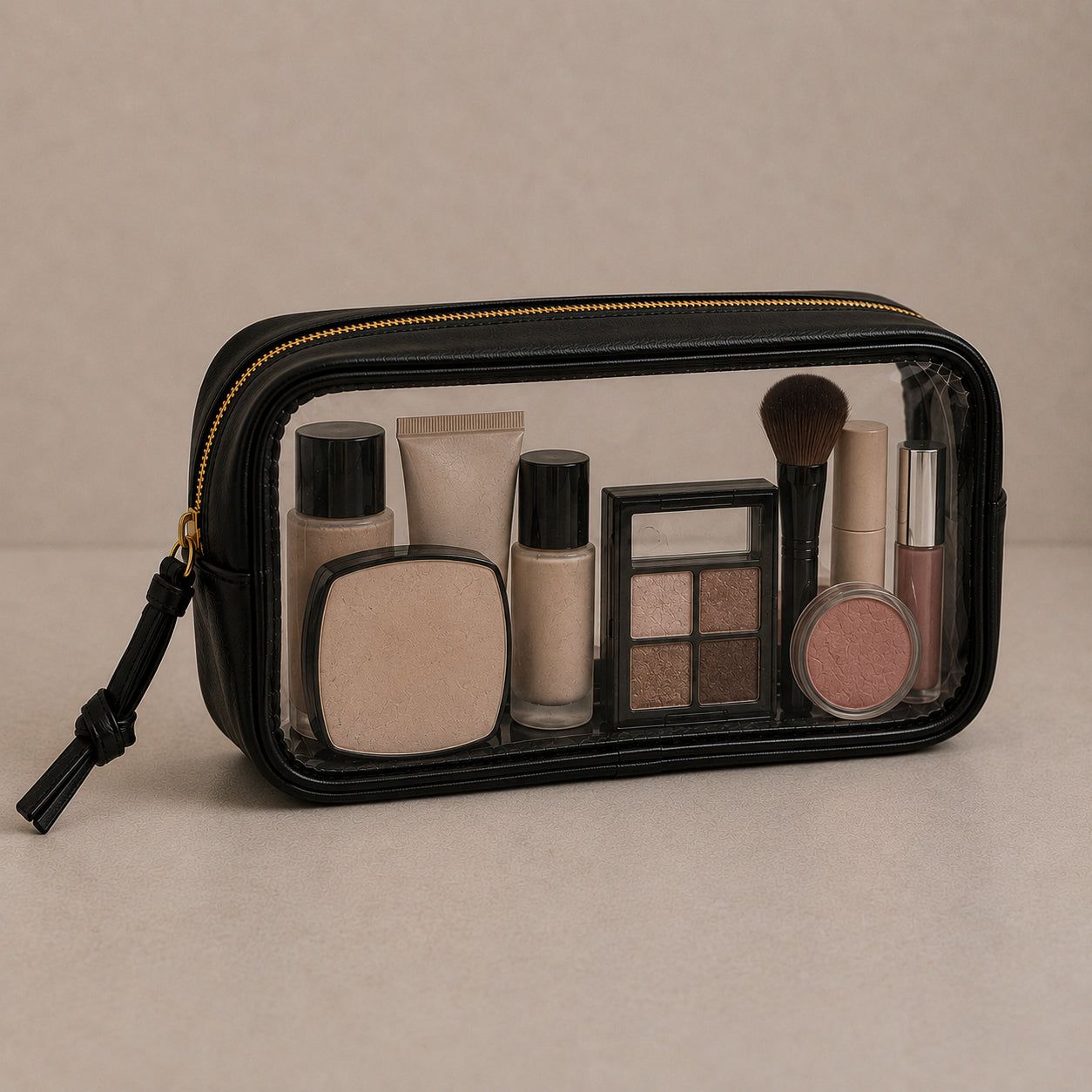 Clear Purse Organizer - Transparent Cosmetic & Travel Case