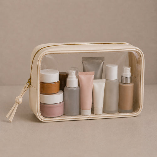 Clear Purse Organizer - Transparent Cosmetic & Travel Case