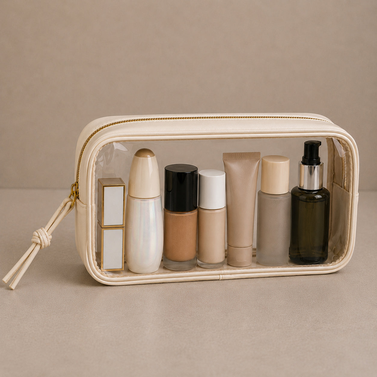 Clear Purse Organizer - Transparent Cosmetic & Travel Case