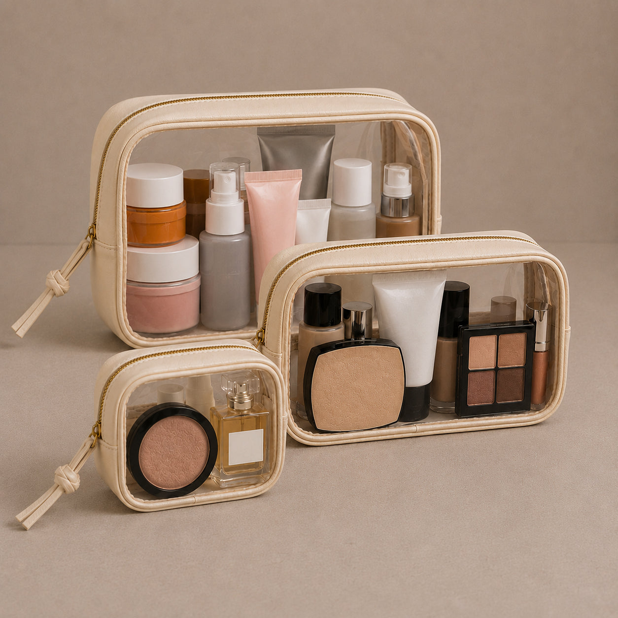 Clear Purse Organizer - Transparent Cosmetic & Travel Case